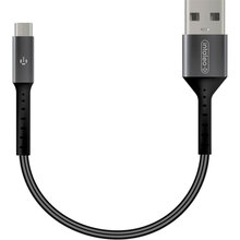 Кабель INTALEO CB0 USB - micro-USB 0.2 м Black/Grey (1283126495632)