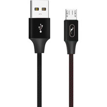 Кабель SKYDOLPHIN USB - micro-USB S55V Neylon 1 м Black (USB-000438)