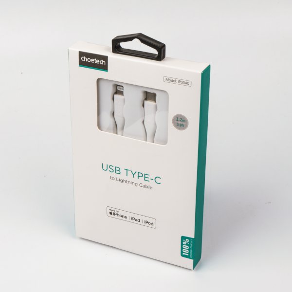 Фото 4 Кабель CHOETECH C - Lightning 1 м USB 2.0 PD (IP0040-WH)
