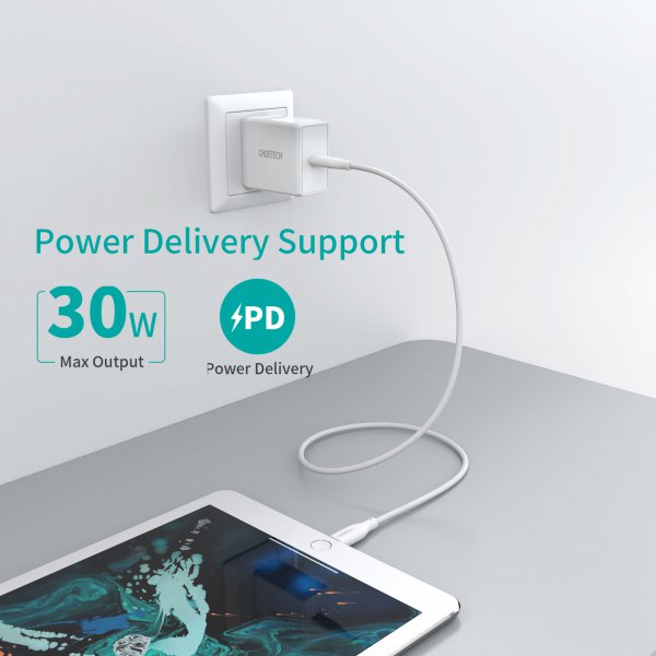 Кабель CHOETECH C - Lightning 1 м USB 2.0 PD (IP0040-WH) Довжина 1