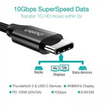 Кабель CHOETECH Type-C - Type-C USB 3.1 GEN 2 2 м (XCC-1007-V2-BK)