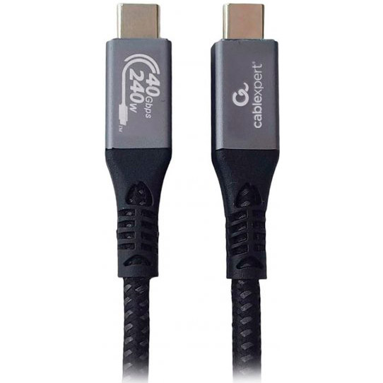 Кабель CABLEXPERT USB Type-C - USB Type-C 40Gbps 240W (48V5A) 1.5 м (CCBP-USB4-CMCM240-1.5M) Кабель CABLEXPERT USB Type-C - USB Type-C 40Gbps 240W (48V5A) 1.5 м (CCBP-USB4-CMCM240-1.5M)