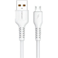 Кабель DENMEN D42V Silicone USB - Micro USB 2.4A 1 м White (DM-D42V-WH)