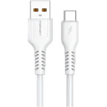 Кабель DENMEN D42T Silicone USB-USB Type-C 2.4A 1 м White (DM-D42T-WH)