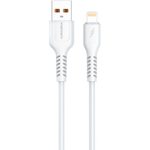 Кабель DENMEN D42L Silicone USB - Lightning 2.4A 1 м White (DM-D42L-WH)