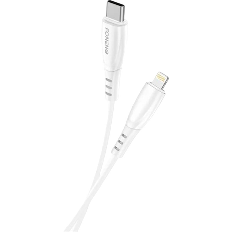 Кабель FONENG X75 USB Type-C - Lightning 1 м White (X75-CA-TCIP)