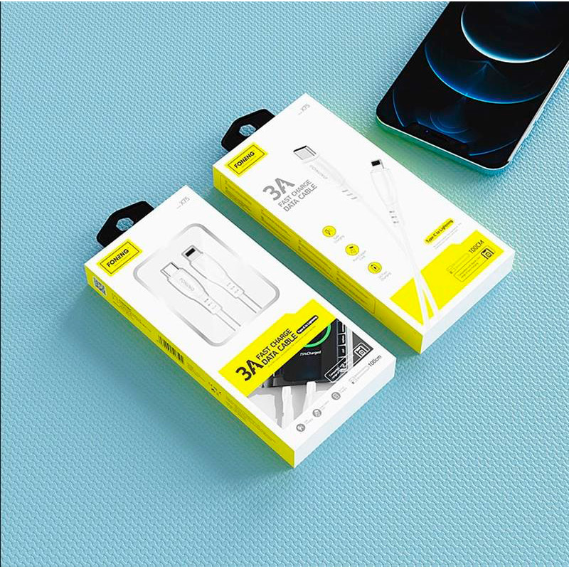 Кабель FONENG X75 USB Type-C - Lightning 1 м White (X75-CA-TCIP) Тип USB Type-С - Lightning