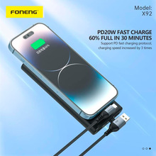 Кабель FONENG X92 4-in-1 (60W) USB/USB-C - USB-C/Lightning 1м Black (X92-CA-FIO)