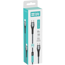Комплект кабелів COLORWAY USB-C-USB-C 65W 1м + 2м Grey (CW-CBPDCC040-GR/CBPDCC039)