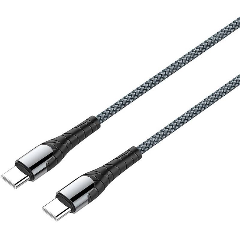 Комплект кабелів COLORWAY USB-C-USB-C 65W 1м + 2м Grey (CW-CBPDCC040-GR/CBPDCC039) Тип USB Type-С - USB Type-С
