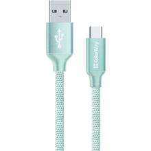 Комплект кабелей COLORWAY USB-USB-C 1м Black + USB-USB-C 1м Mint (CW-CBUC003-BK/CBUC003-MT)