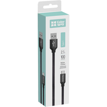 Комплект кабелей COLORWAY USB-USB-C 1м Black + USB-USB-C 1м Mint (CW-CBUC003-BK/CBUC003-MT)