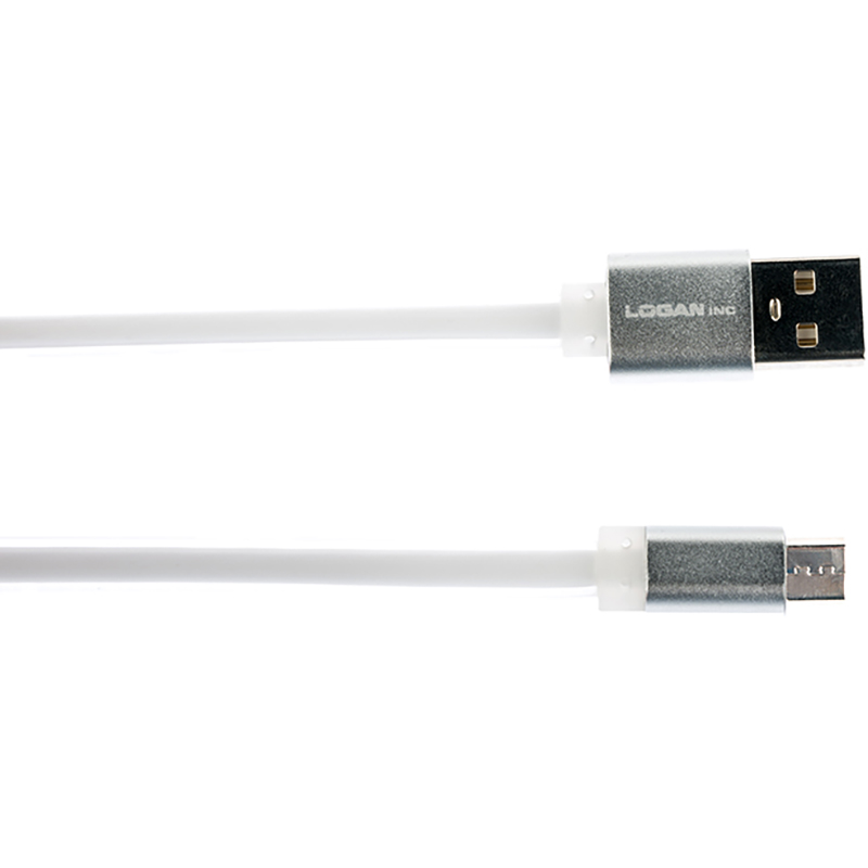 Кабель LOGAN USB-A 2.0 - microUSB 1 м White (EL117-010WH) Тип USB - micro-USB