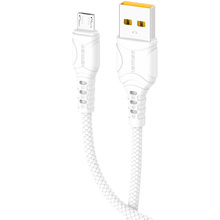 Кабель DENMEN D06V Silicone USB Micro USB 1 м white (DM-D06V-WH)