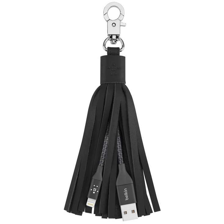 Кабель BELKIN Lightning charge TASSEL Black (F8J174bt06INBLK)