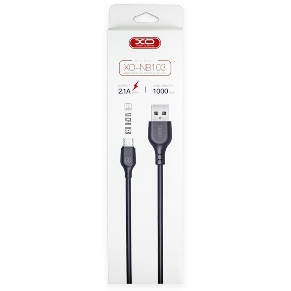 Перехідник XO USB A - MicroUSB NB103 2.1A 1m (NB103-Micro B-1m) Тип USB - micro-USB