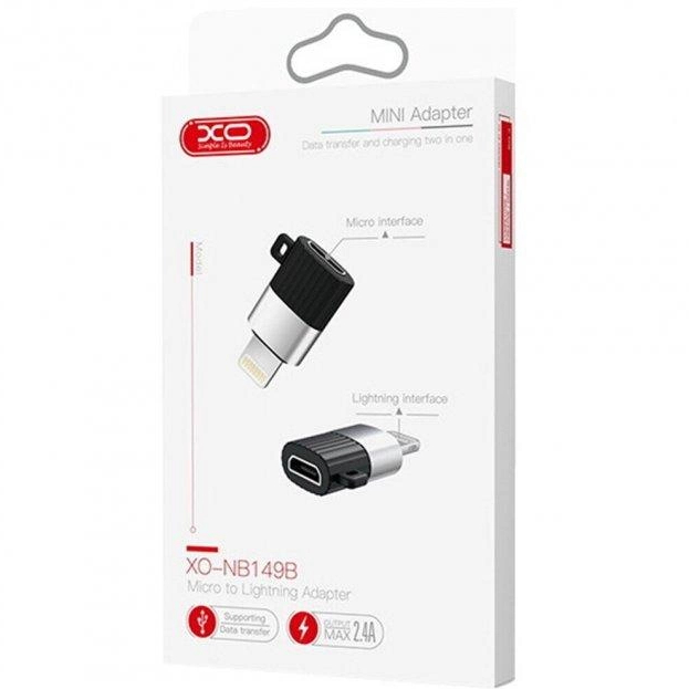 Адаптер XO MicroUSB - Lightning (NB149-B) Тип micro-USB - Lightning/OTG