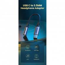Перехідник UGREEN UGREEN AV161 USB Type-C для 3.5mm Aluminum Shell 10cm Space Gray 80154 (90402018)