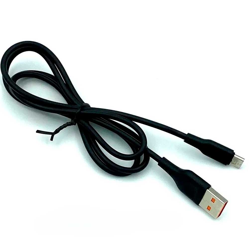 Кабель DENMEN D01V Silicone USB - Micro USB 2.4A 1M черный (DM-D01V-BK) Длина 1