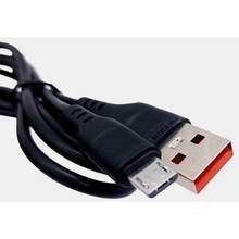 Кабель DENMEN D01V Silicone USB - Micro USB 2.4A 1M черный (DM-D01V-BK)