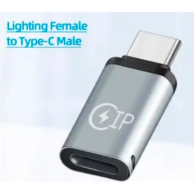 Фото 3 Адаптер XOKO AC-027 USB Type-C - Lightning Grey (AC-027)
