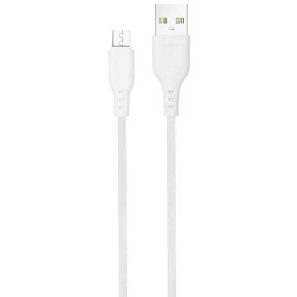 Кабель DENMEN D01V MicroUSB White 1м White (DM-D01V-WH)