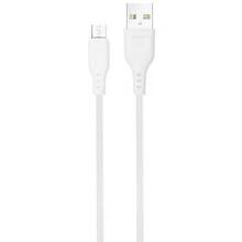 Кабель DENMEN D01V MicroUSB White 1м White (DM-D01V-WH)