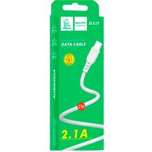 Кабель DENMEN D23T Type-C 2.1A White 2м White (DM-D23T-WH)