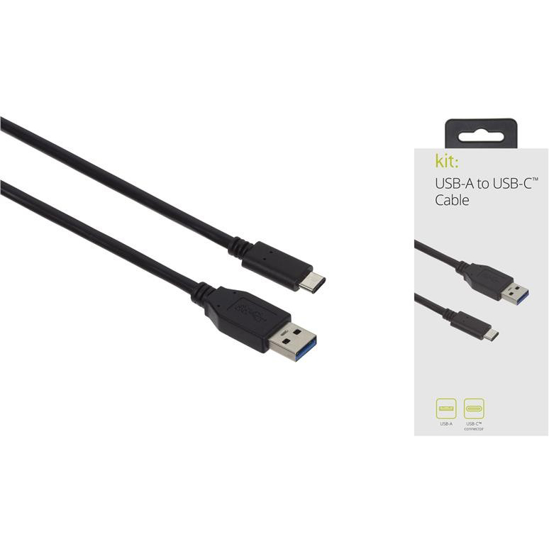 Кабель USB KIT-C to USB-A Cable GEN 2 (black) CAUSBDAT