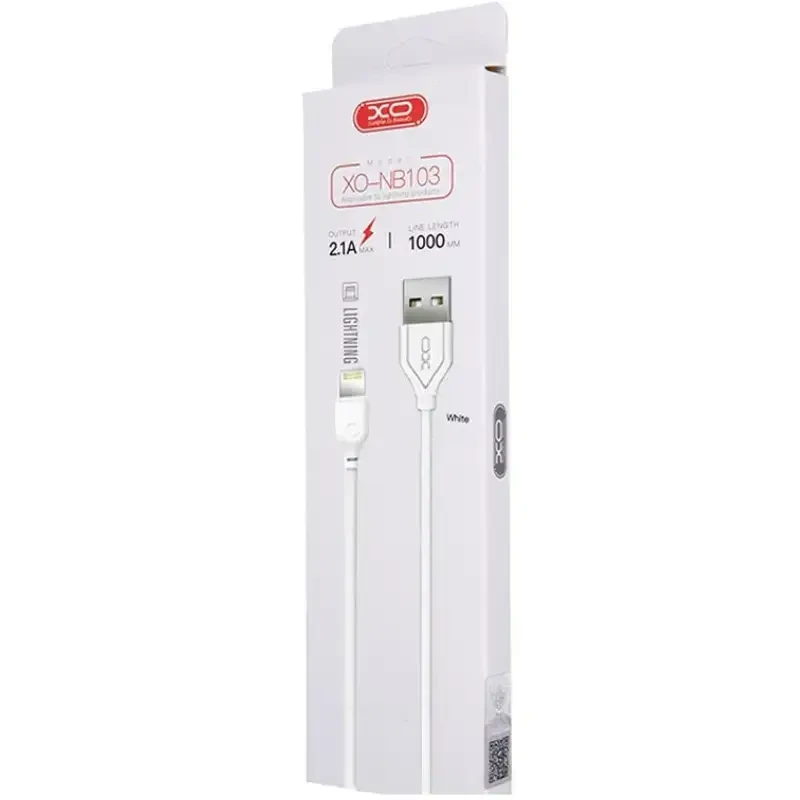 Кабель XO lightning NB103 2.1A/1m White (NB103-L-WH) Тип USB - Lightning