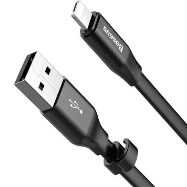 Кабель BASEUS 2in1 Portable Lightning + Micro 2.0A/0.23m Black (CALMBJ-01) Тип USB - micro-USB/Lightning