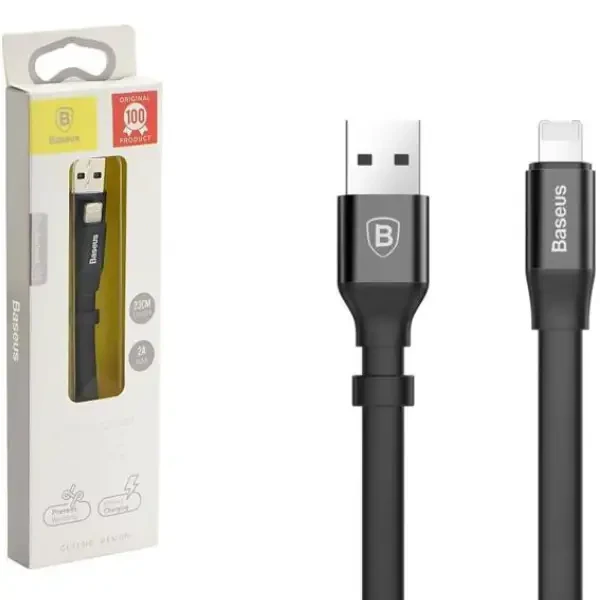 Фото Кабель BASEUS 2in1 Portable Lightning + Micro 2.0A/0.23m Black (CALMBJ-01)