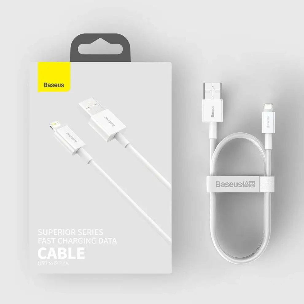 Фото 4 Кабель BASEUS Superior Series Fast Charging Lightning 2.4A 2 м White (CALYS-C02)