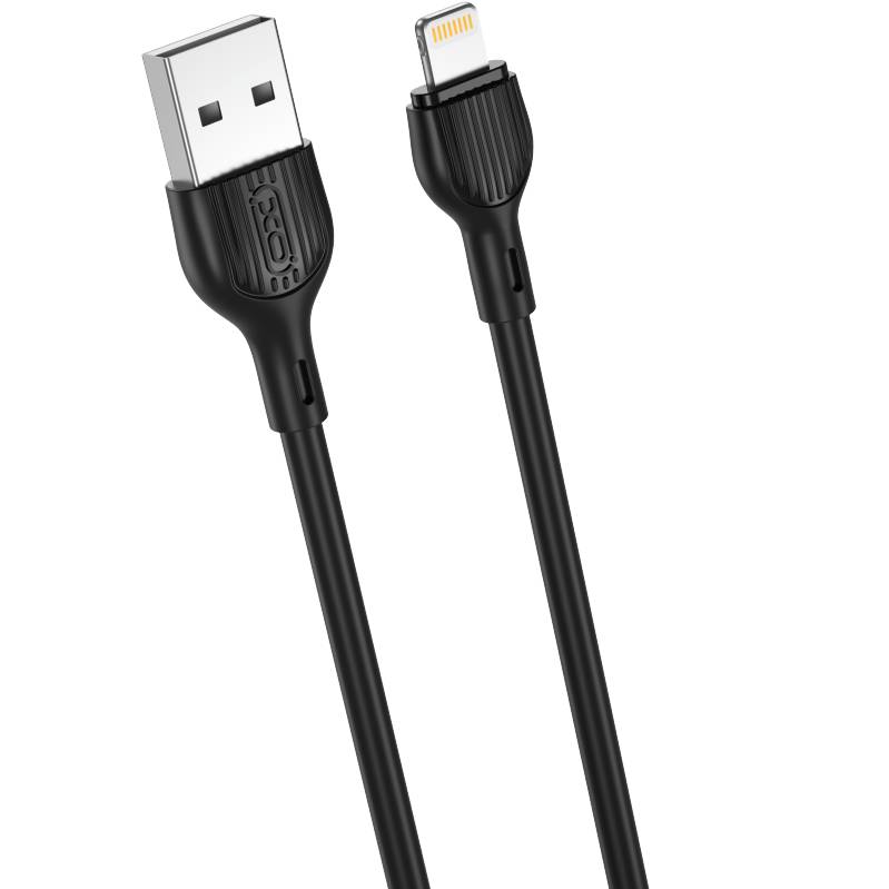 Кабель XO NB200 Lightning-USB 2.1A 2m Black (NB200-L2-BK)