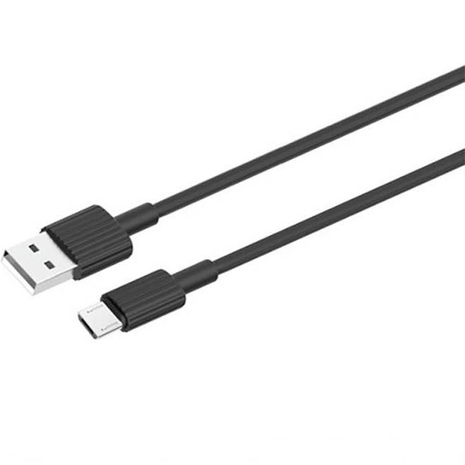 Кабель XO NB156 USB-microUSB 2.4A 1m Black (NB156-M-BK)