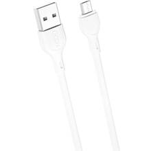 Кабель XO NB200 USB-microUSB 2.1A 1m White (NB200-M-WH)