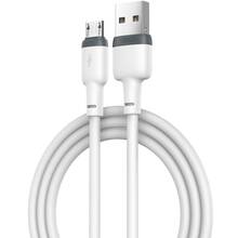 Кабель XO NB208 Liquid Silicone USB-MicroUSB 2.1A 1m White (NB208-M-WH)