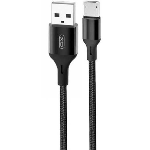 Кабель XO NB143 Braided USB-MicroUSB 2.4A 1m Black (NB143-M1-BK)