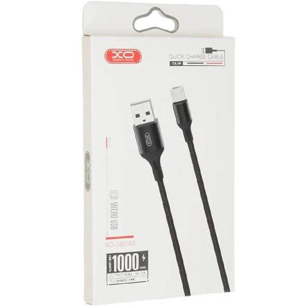 Кабель XO NB143 Braided USB-MicroUSB 2.4A 1m Black (NB143-M1-BK) Тип USB - micro-USB