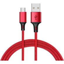 Кабель XO NB143 Braided USB-MicroUSB 2.4A 1m Red (NB143-M1-RD)