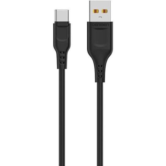 Кабель DENMEN D01T Silicone USB Type-C 1 м Black (DM-D01T-BK)