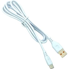 Кабель DENMEN D01T Silicone USB Type-C 1 м White (DM-D01T-WH)