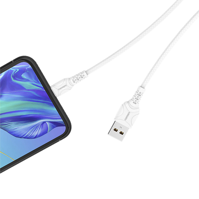 Кабель DENMEN D06T Silicone USB Type-C 1 м White (DM-D06T-WH) Довжина 1