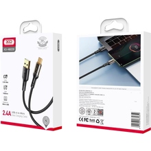 Кабель XO microUSB NB229 2.4A/1m Black (NB229-M-1-BK)