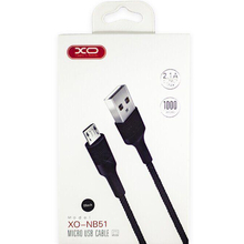 Кабель XO microUSB NB51 2.1A/1m Black (NB51-M-1-BK)