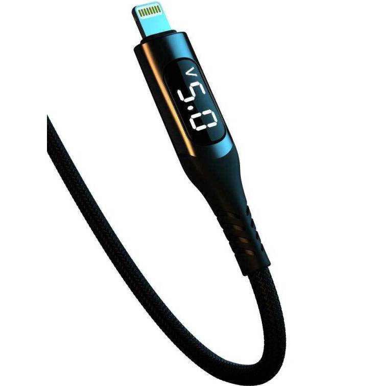 Кабель XO NB162 USB-Lightning LED 2.4A 1m Black (NB162-L-1-BK) Тип USB - Lightning