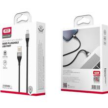 Кабель XO NB188 USB-Lightining Double-side 2.4A 1m Grey (NB188-L-1-GR)