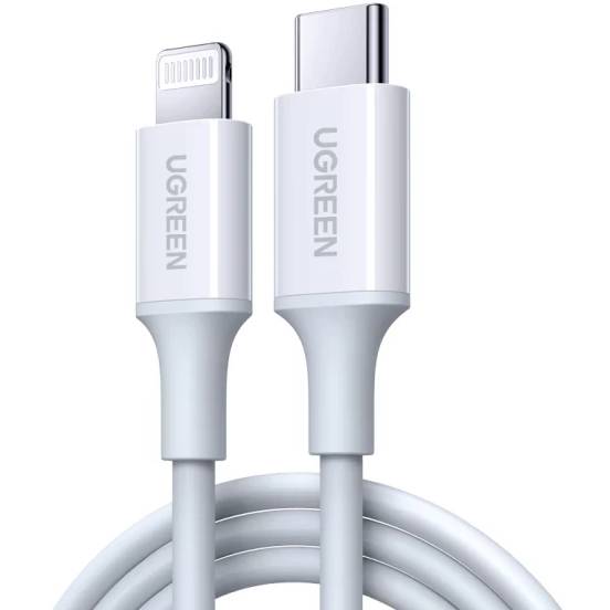 Кабель UGREEN US171 USB-C to Lightning 0.25 m White (90403479)