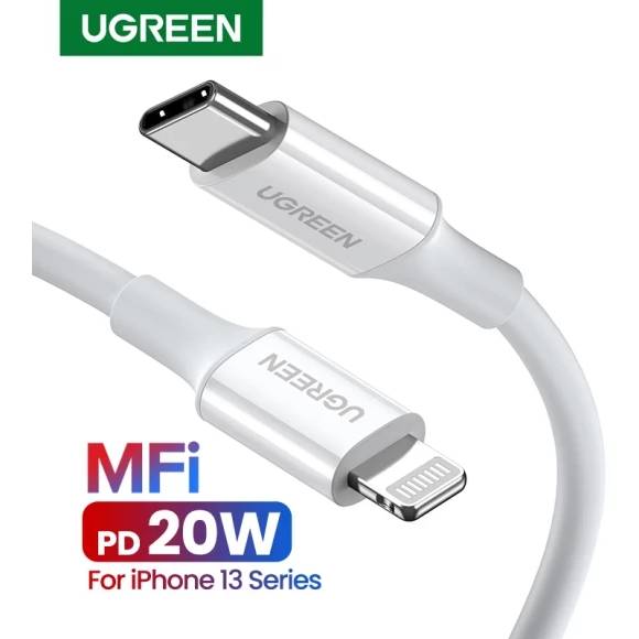 Кабель UGREEN US171 USB-C to Lightning 0.25 m White (90403479) Тип USB Type-С - Lightning