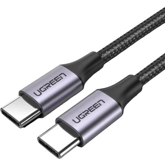 Кабель UGREEN US261 USB Type-C - USB Type-C Aluminum Shell 1 m Gray Black 50150 (90402006)